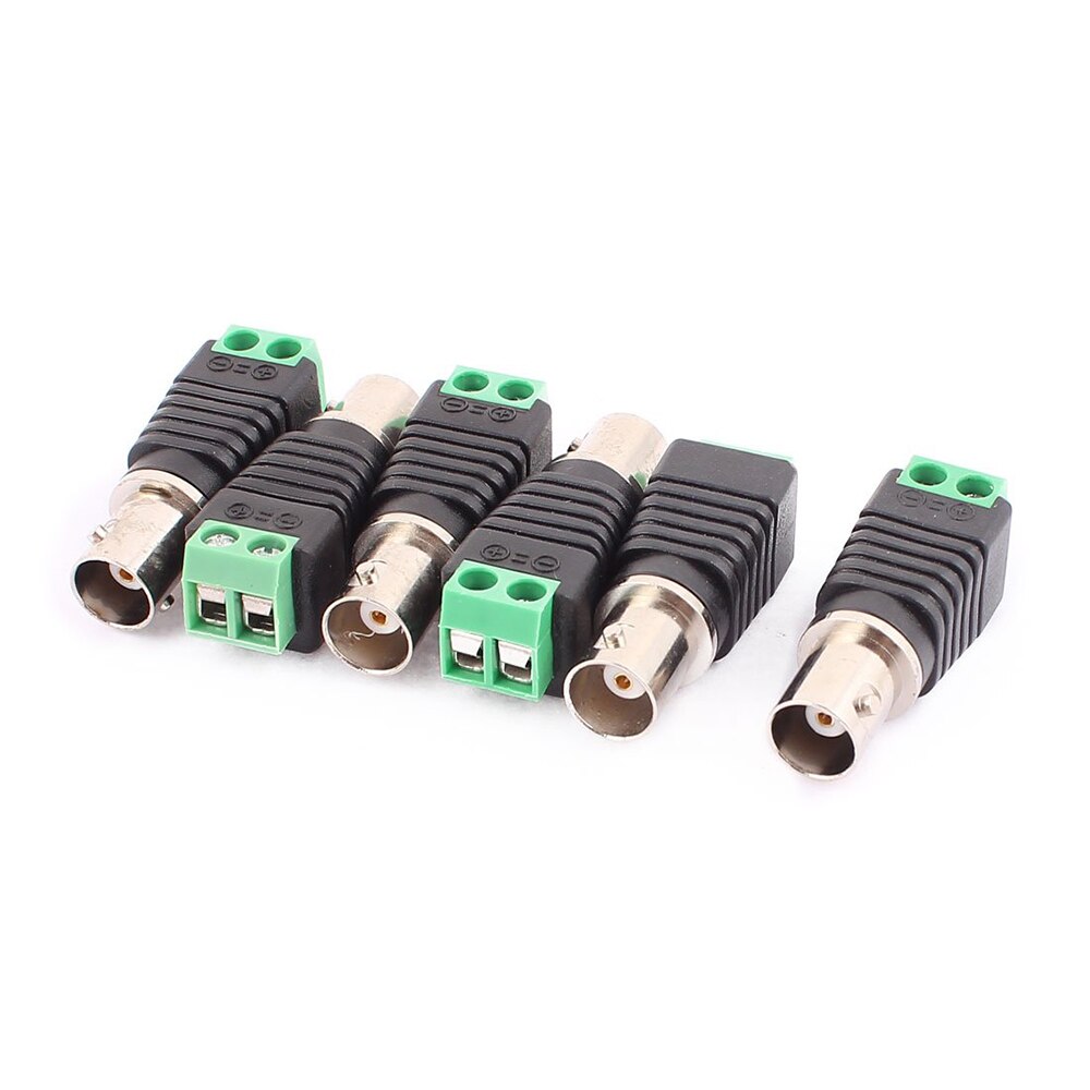 2 stk 5 stk 10 stk bnc kontakter til ahd kamera cvi kamera tvi kamera cctv kamera koaksial/katt 5/ katt 6 kabler