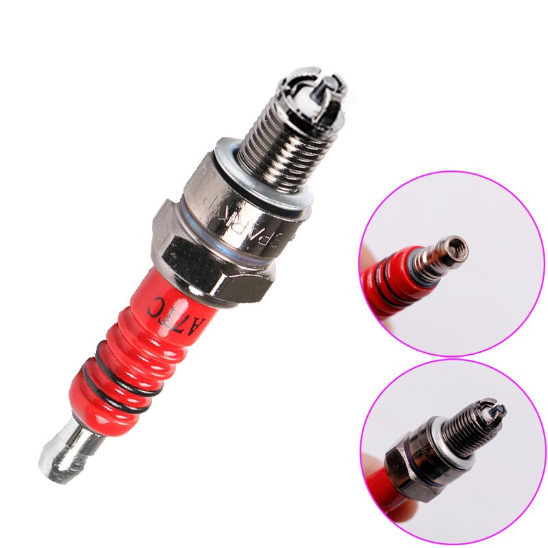 1pc Spark Plug High Performance 3-Electrode For GY6 50cc-70cc Scooter Motorcycle 10mm Spark Plug Car Accessories