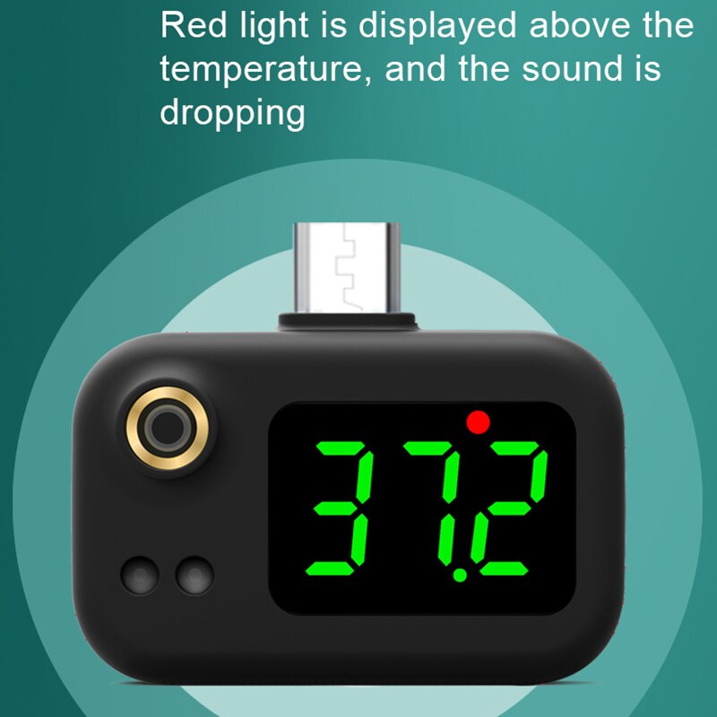 Draagbare Mini Mobiele Telefoon Thermometer Non-Contact Type-C Micro-Usb Infrarood Usb Thermometer Voor Smartphones Usb intelligente