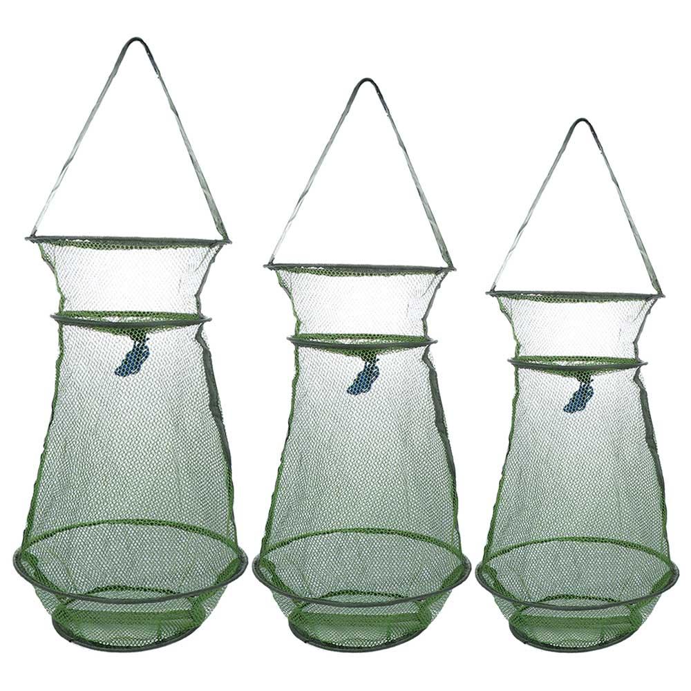 Jaula de almacenamiento, trampa de pesca, red plegable, accesorios para peces, red de aterrizaje, jaula de malla para peces y camarones, red de pesca, cesta de pesca