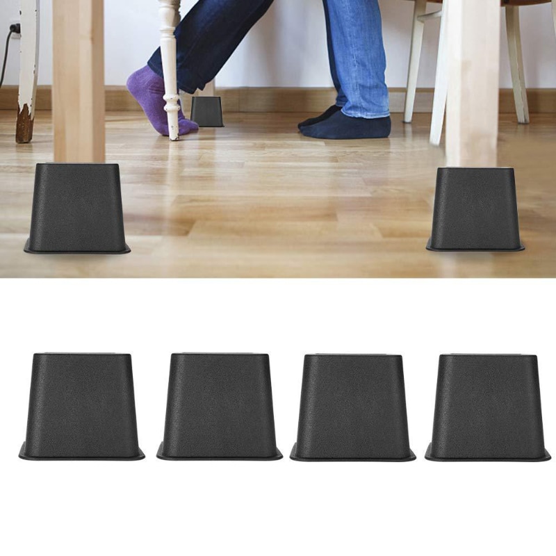 4PCS Chair Feet Pack Adjustable Bed Furniture Risers Elevation in Heights Heavy Duty Risers For Sofa Table Chair Practical