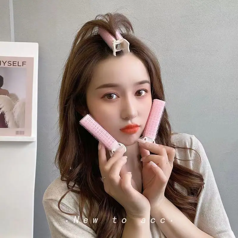 Magic Airy Bangs Hair Curler Korean Goddess Style No Damage Curling Iron Fluffy Curls Hair Clamp Tool for Home Use