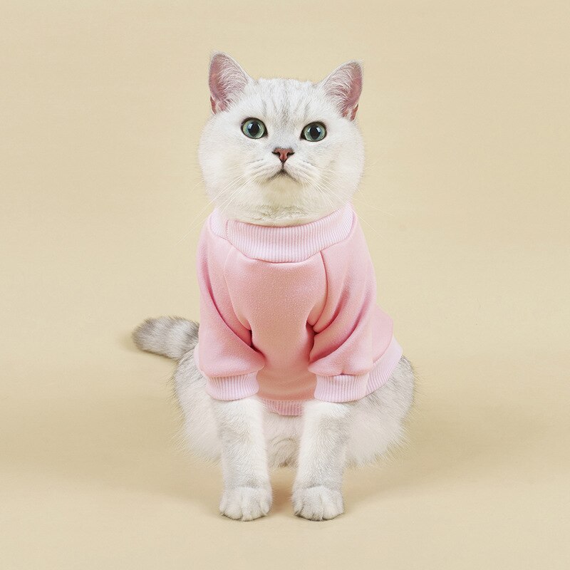 Style Hairless Cat Clothes Winter Thick Cat Clothes Mink Warm And Comfortable: Pink / L