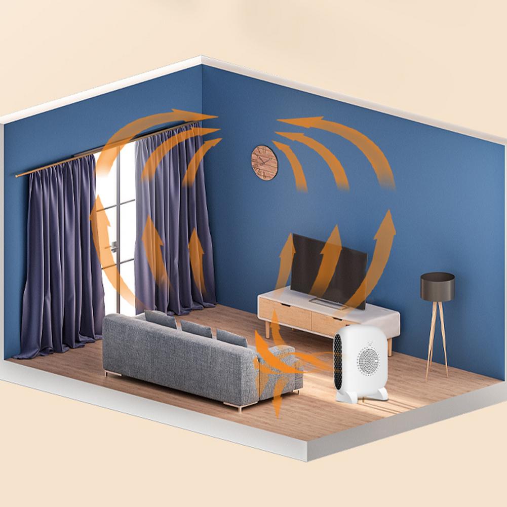 Mini Space Heater Portable Desktop Heater Smart Electric Heater Small Indoor Heater for Home Office Bedroom Living Room