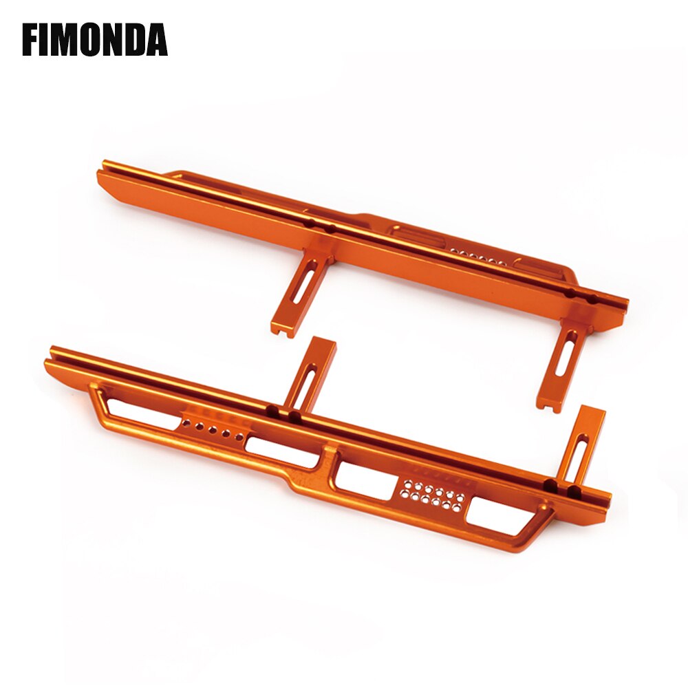 2 Stuks Cnc Aluminium Rock Sliders Rails Pedaal Kant Stap Boord Voor 1/6 Rc Crawler Auto Axiale SCX6 Jeep Jlu wrangler 4WD Upgrade Onderdelen