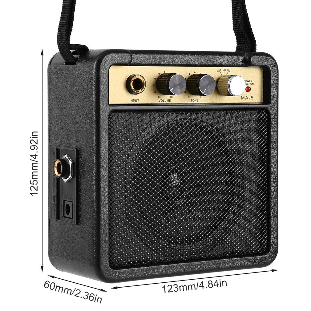 Mini Guitar Amplifier Guitar Amp With Back Clip Speaker Guitar Accessories For Acoustic Electric Guitar E-WAVE
