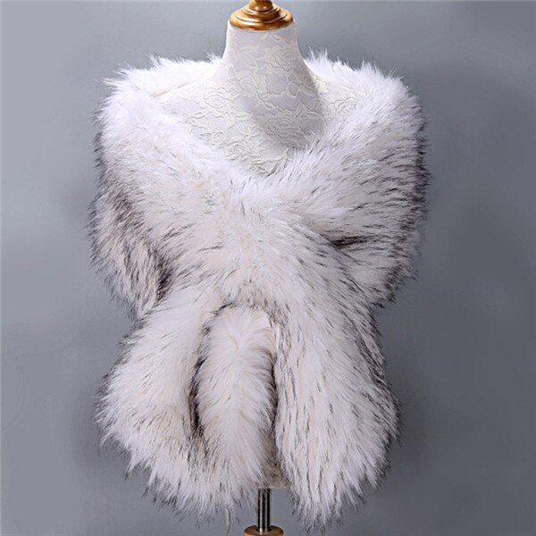Fourrure Faux hiver boléro femmes mariée châle Cape de mariage en Stock Cape de mariée manteau de mariage veste pour soirée: 8