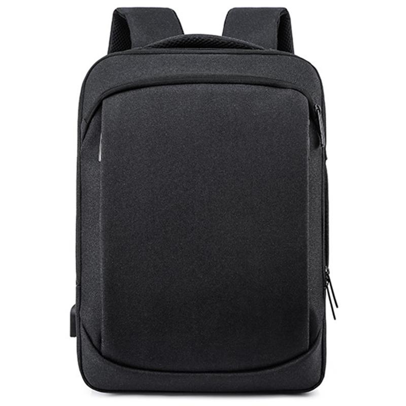 Casual náilon mochila homem computador portátil à prova dwaterproof água mochila grande capacidade de ombro saco escolar para meninos adolescentes: Black