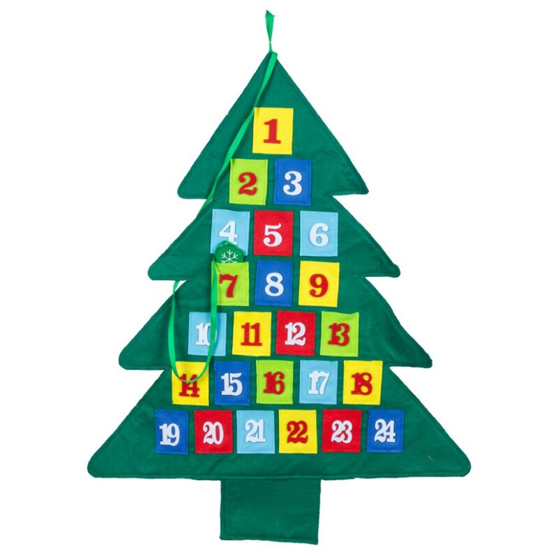 Non-woven Christmas Tree Hanging Advent Calendars 24 Days Countdown To Christmas For Home Office Party Decoration Kerst Kalender: Default Title