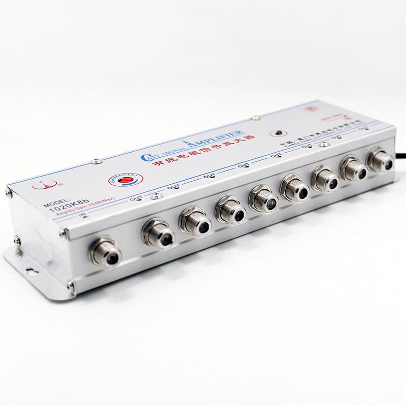 AC 220V 8 manier 20db CATV VCR TV Antenne Signaal Versterker Booster Splitter 1 IN 8 OUT 45MHz ~ 1000MHz