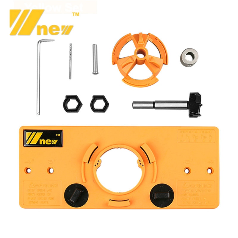Concealed 35MM Cup Style Hinge Jig Boring Hole Drill Guide + Forstner Bit Wood Cutter Carpenter Woodworking DIY Tools