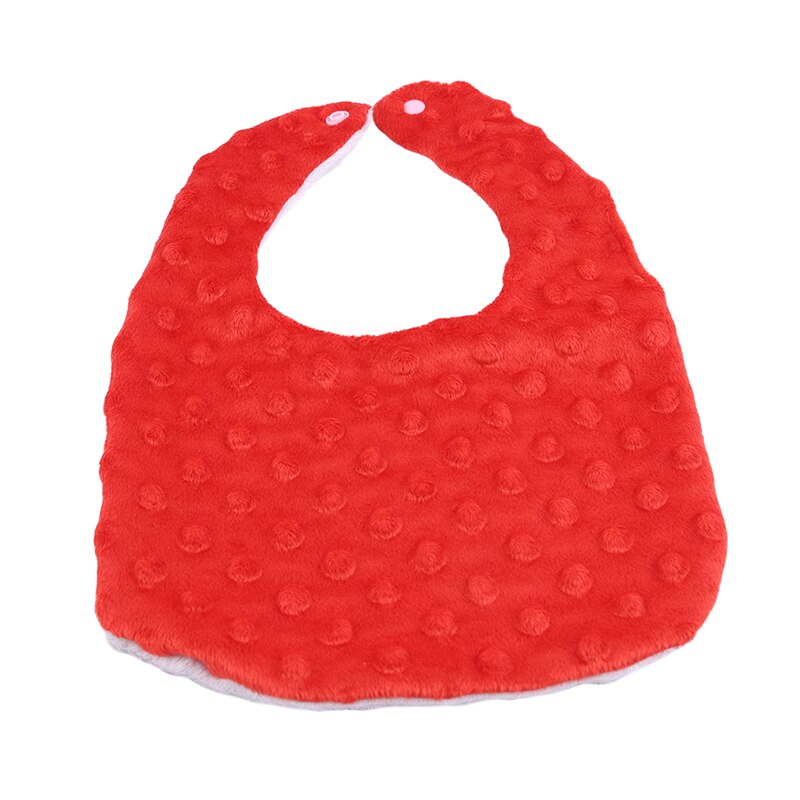 Babador bandana tecido de alimentação do bebê da cor sólida do bebê dos babadores: red