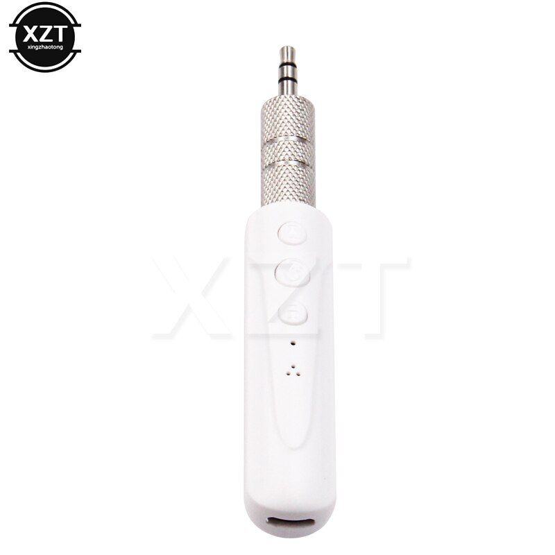 Bluetooth AUX 3.5mm Jack Bluetooth Receiver Handsfree Call Bluetooth Adapter Car Transmitter Auto Music Receivers: White