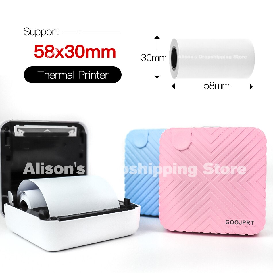 Mini Pocket Photo Printer Mobile phone Photo Printer Portable Handheld Printer for iOS and Android System for Kids Children