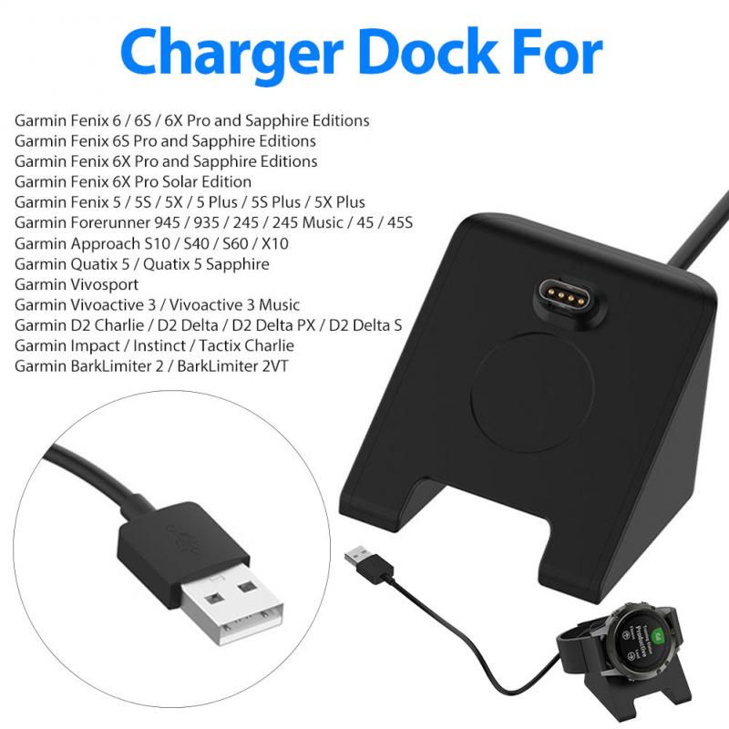 1Pc Usb Fast Charger Dock Kabel Draagbare Fast Charger Dock Brede Compatibel Voor Garmin Fenix 6S/6/6x Pro Horloge Oplaadkabel