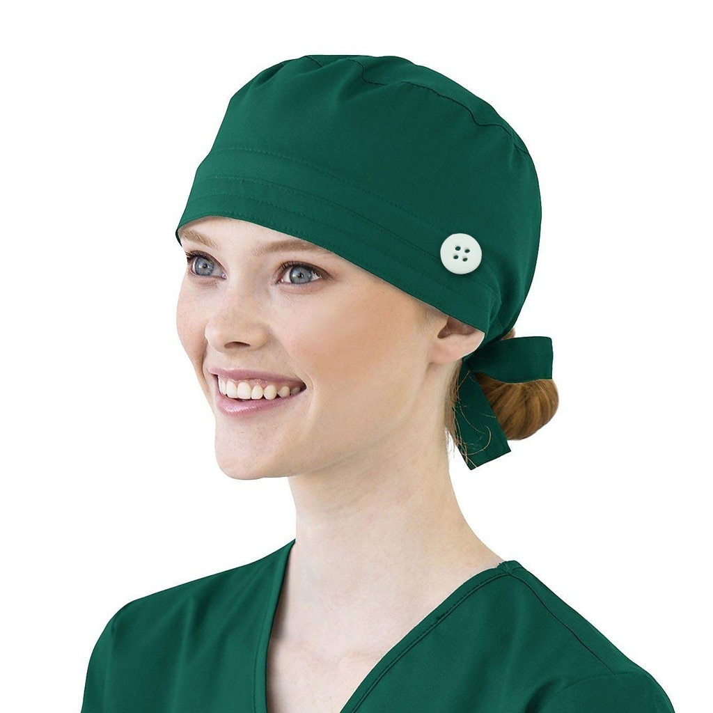 Vrouwen Katoen Yoga Bandage Verstelbare Cap Zweetband Bouffant Hoed Mannen Gorros Quirofano Mujer Verpleegkundige Uniform Hoed Accessoires #3