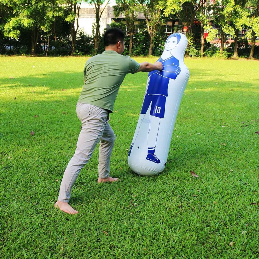 160cm voksne oppblåsbar fotballtrening målvakt tumbler luft fotball tog dummy verktøy pvc oppblåsbar tumbler vegg fotball