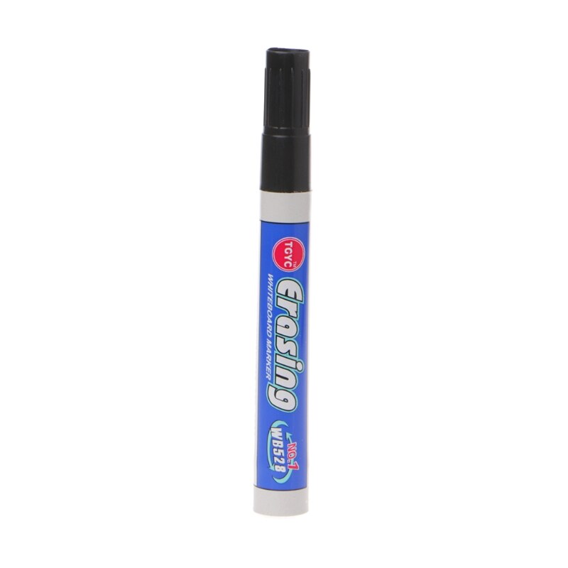 Erasable Black Ink Marker Pen Whiteboard Fast Dry Comfort Grip For Office