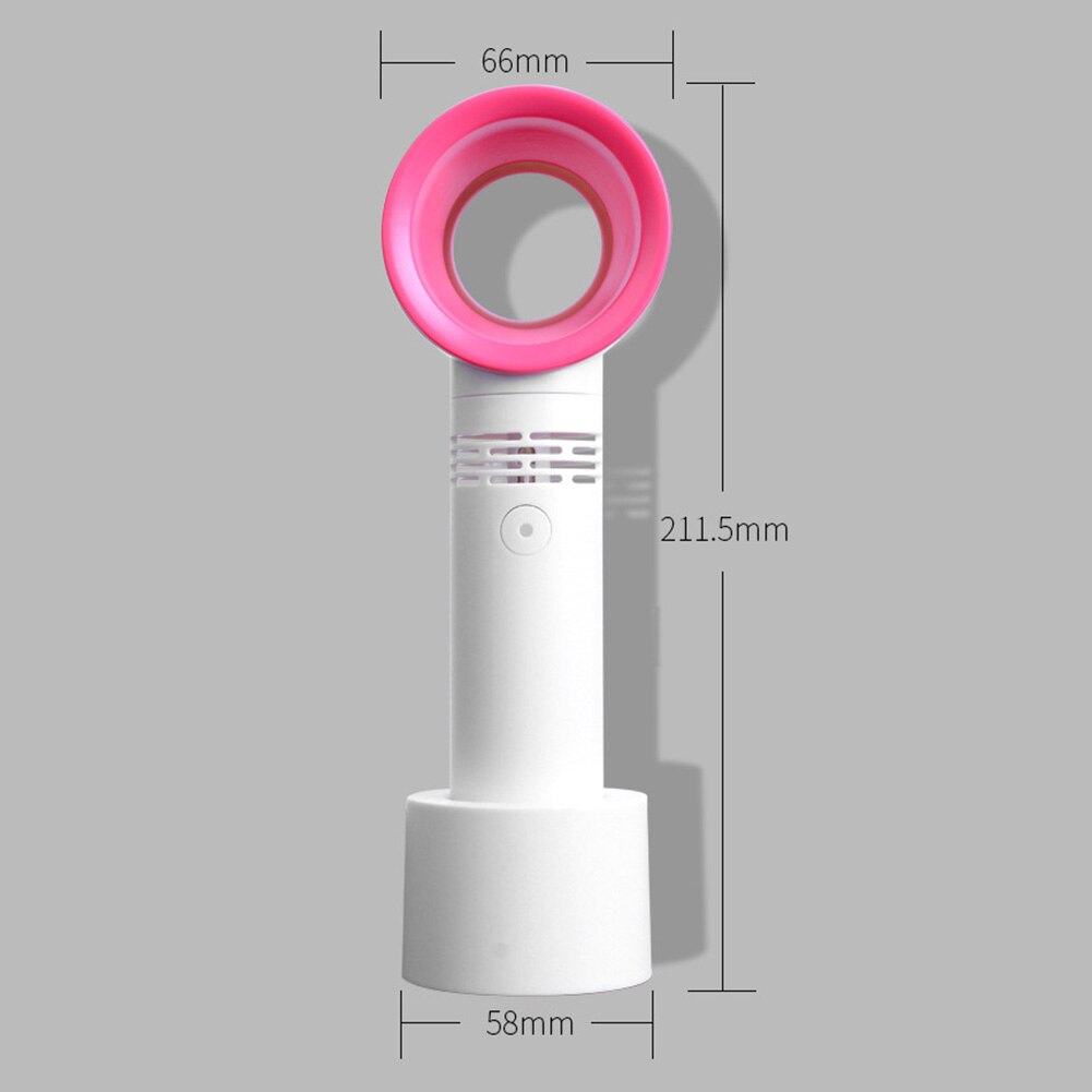 Usb Mini Ventilator Draagbare Handheld Bladeless Oplaadbare Fan Geen Blad Handy Fan Kleine Luchtstroom Koelventilator Koeler Met 3 Fan snelheid