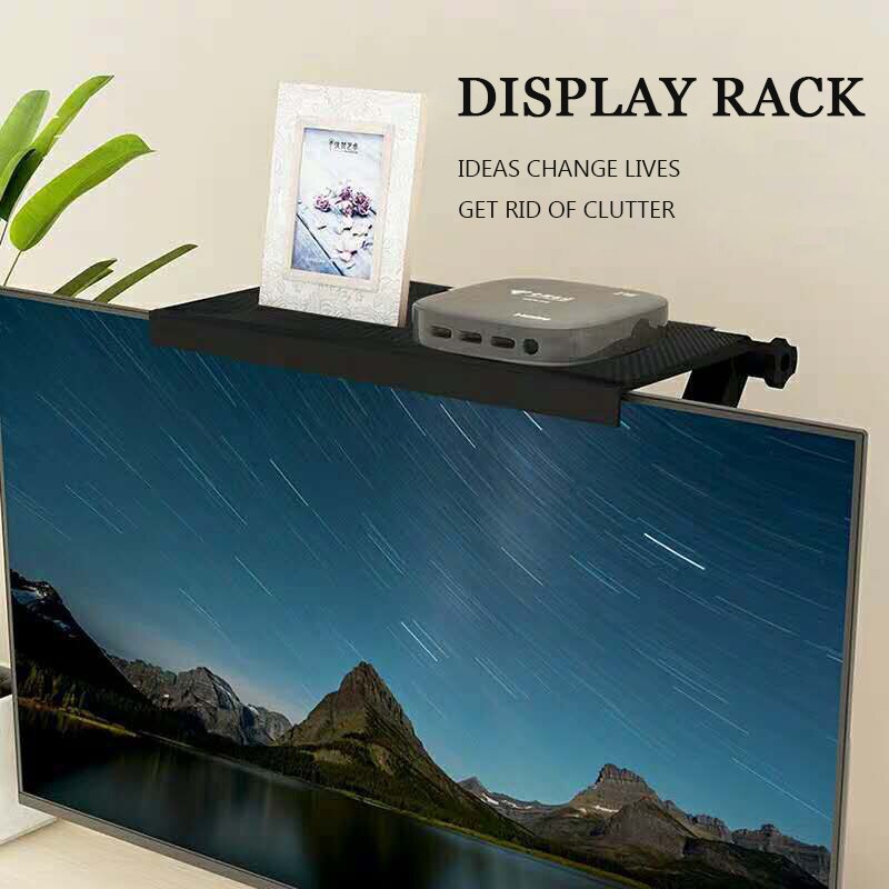 1/2PCS Adjustable TV Screen Top Storage Shelf Holder Computer Monitor Desktop Stand TV Rack Display Shelf Organizer Bracket