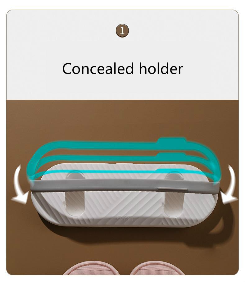 Vegghengende baderomshyller tøffel nøkkelring håndklestativ kjøkken rotestativ badekar dusj oppbevaringsstativ organisator