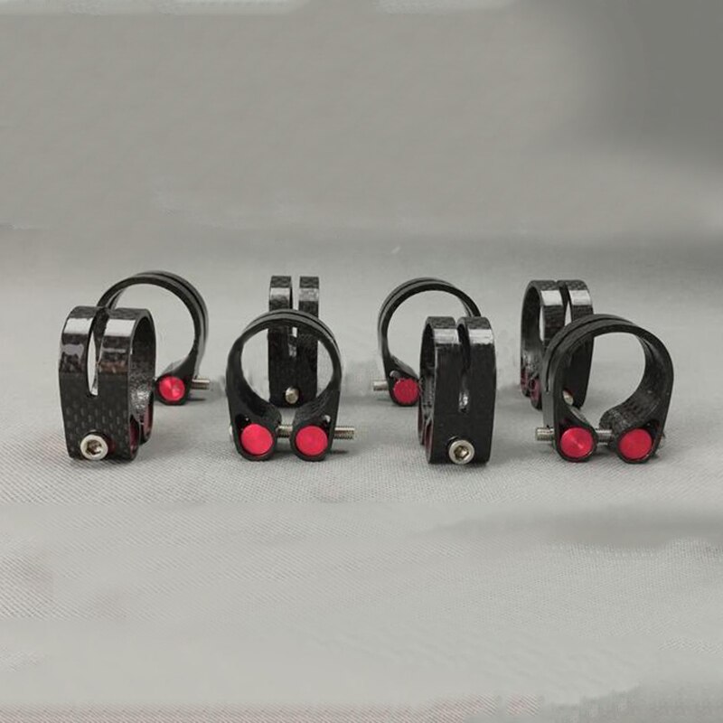 Fiets Zadelpenklem Full carbon 31.8mm 34.9mm Bike Zadelpenklem Clips Quick Release MTB Zadelpenklem Fietsonderdelen