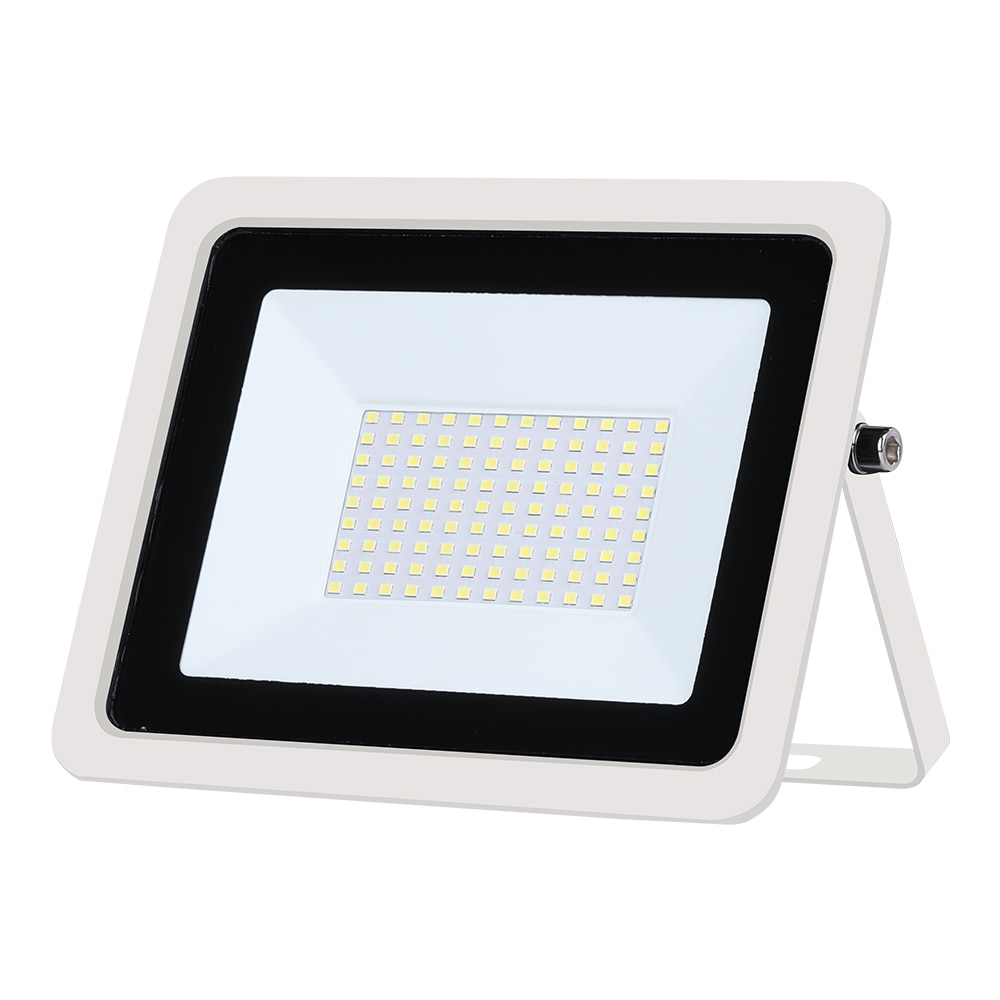 Projector led 100w 50 30 20 10 ultra fino refletor branco luz de inundação holofotes ao ar livre 230v ip68 à prova dip68 água