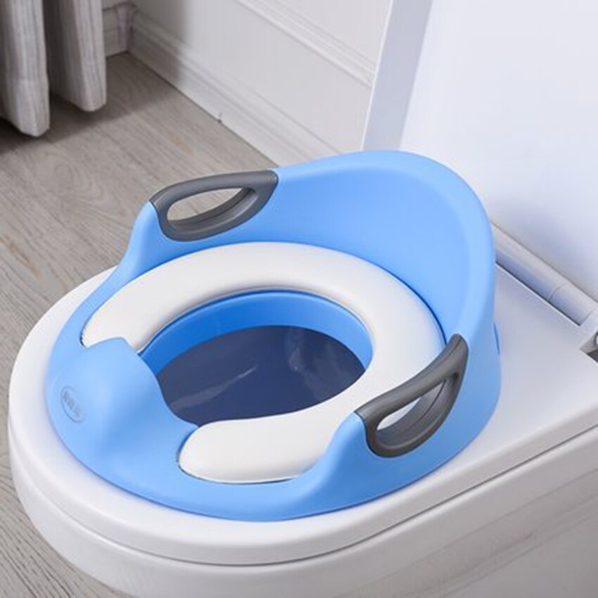 Multifunktionelle børn potte baby rejser potte træning sæde bærbar toilet ring kid urinal assistent toilet toilet potter: Blå