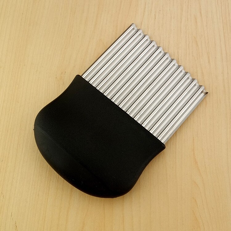 Potato Cutter Chopper French Fry Maker Stainless Steel Potato Chip Slicer Dough Vegetable Fruit Crinkle Wavy Slicer Knife: B