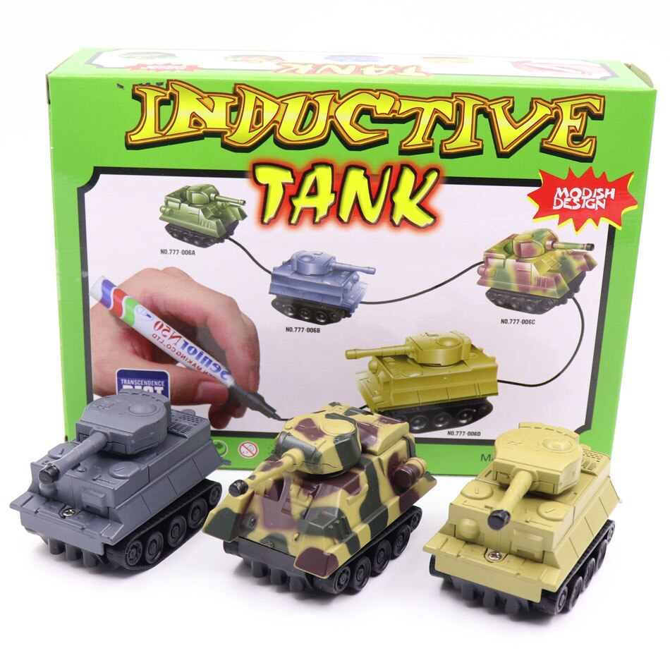 Techniek Voertuigen Truck Mini Magic Pen Inductieve Kinderen Truck Tank Speelgoed Auto Trekken Lijnen Inductie Spoor Auto