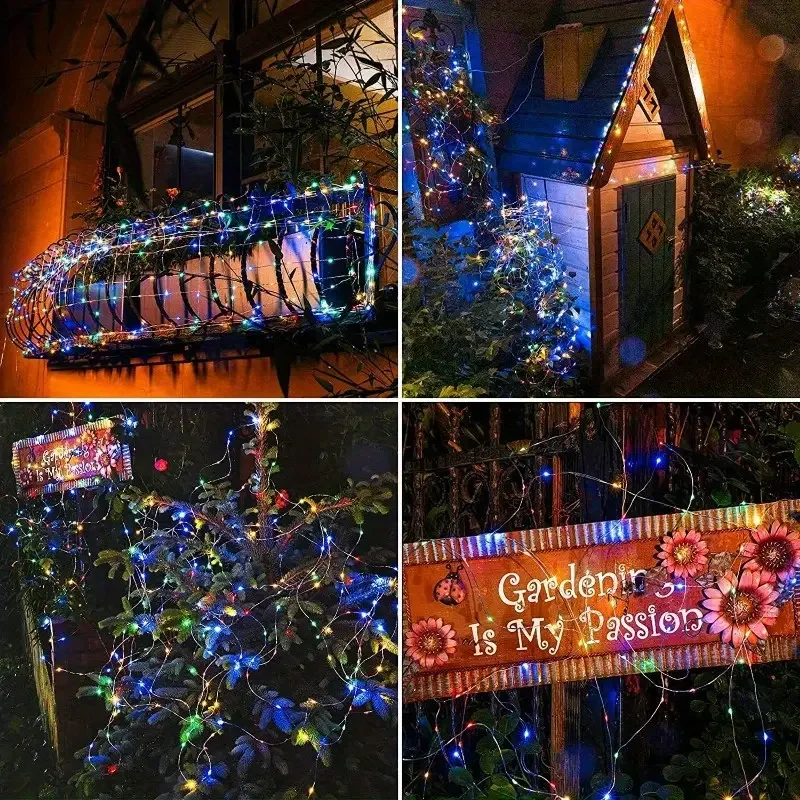 Led Solar Fairy String Lights 8 Modes Christmas Led Light Outdoor Garden Patio Wire Garland Light Christmas Lights Led ligths