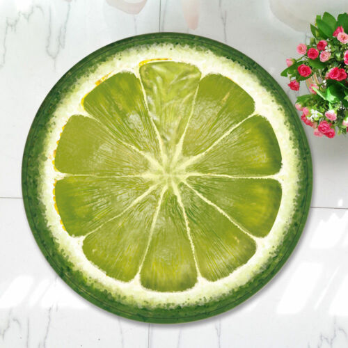 Teppe barnetepper varmt abstrakte tepper 3d trykk barn sommerfrukt sitron vannmelon kiwi tomat gulvtepper 4 farger: 60cm / Sitron