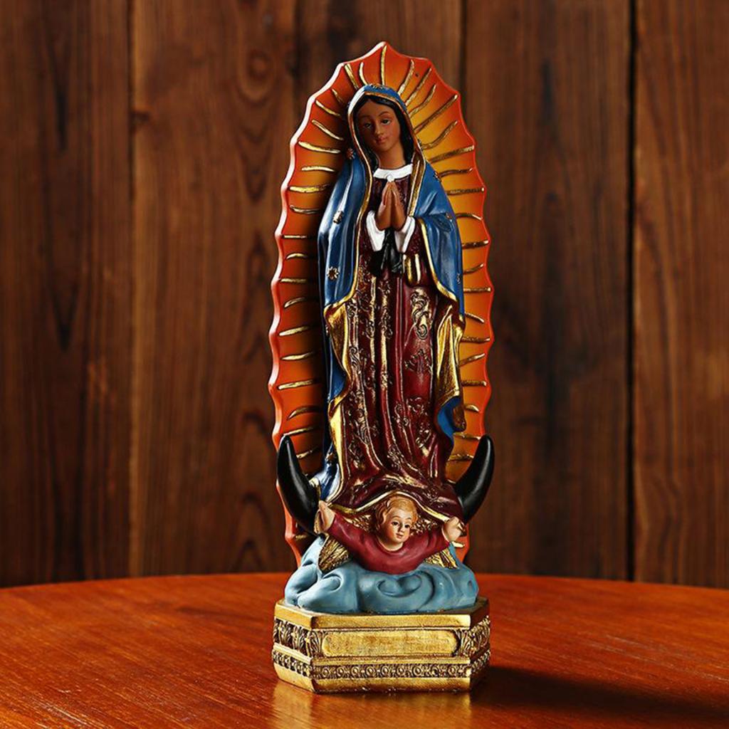 Vår lady of guadalupe jungfru mary staty vacker utsökt vår nådens fru jungfru mary katolsk religiös staty