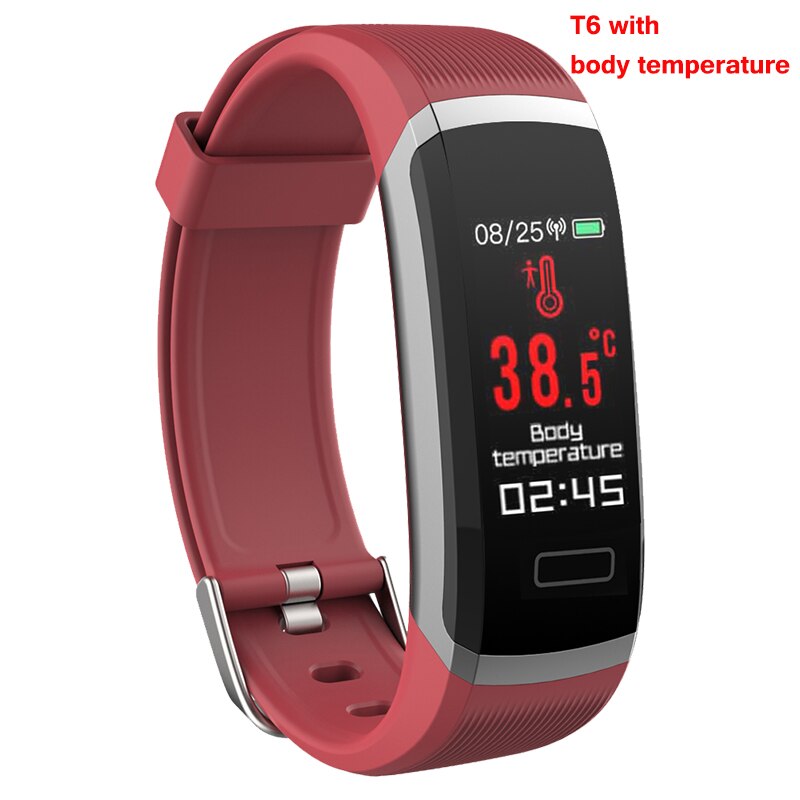 Lerbyee Fitness Tracker M4 Waterproof Blood Pressure Smart Bracelet Bluetooth Call Reminder Smart Watch Sport for iOS Android: T6red