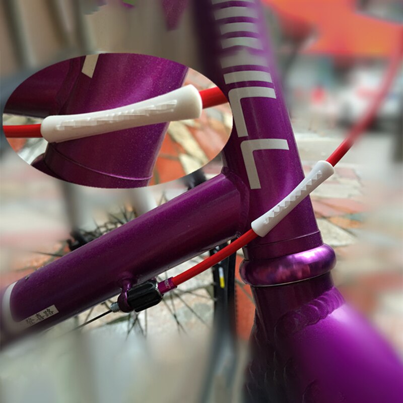 10Ps Mtb Bike Bescherming Tool Rubberen Kabel Beschermer Lijn Pijp Opening Beschermhoes Fiets Lijn Buis Beschermhoes