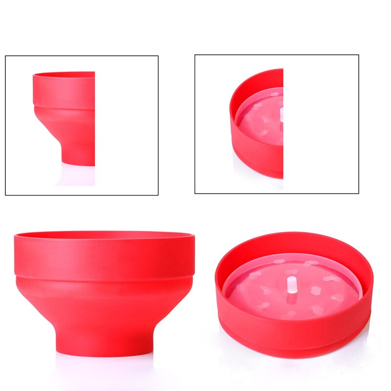 1Piece Microwaveable Popcorn Maker Pop Corn Bowl With Lid Microwave Safe Kitchen Bakingwares DIY Popcorn Bucket