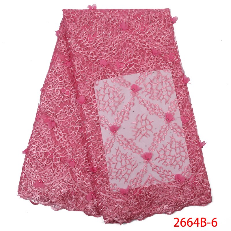 Afrikansk blonde stof 3d blomster blonde stof smuk applikation broderi med sten til kjoler  ks2664b-1