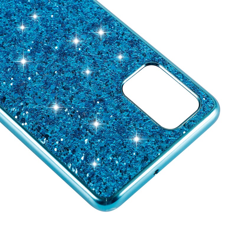 Pour Samsung Galaxy A51 étui Bling diamant paillettes couverture arrière pour Samsung A 51 A71 Anti-chute souple Silicone cadre étuis