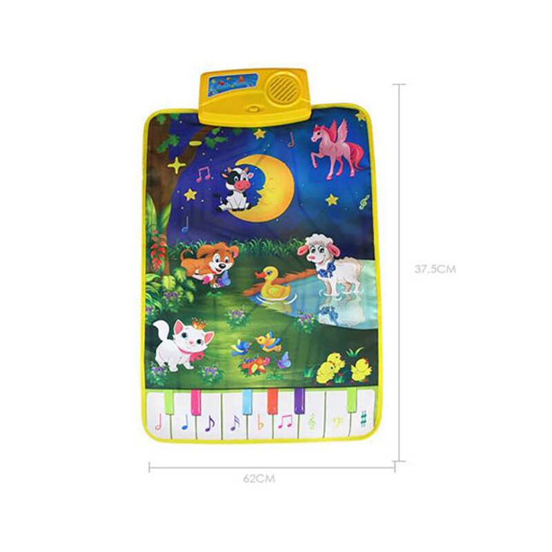 Musical Mat with Animal Voice Baby Piano Playing Carpet Music Game Instrument Toys Early Educational for Children Climbing Mat: 2301