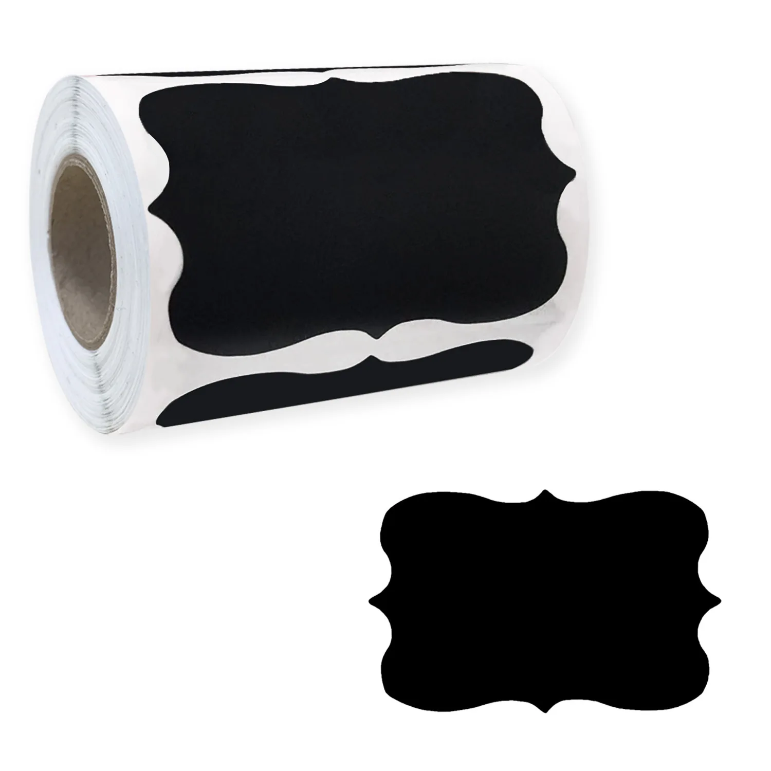 120 uds/rollo de pegatinas de pizarra extraíbles de 3 estilos, etiquetas de pizarra impermeables 1,4*2,2 pulgadas para el hogar y la cocina