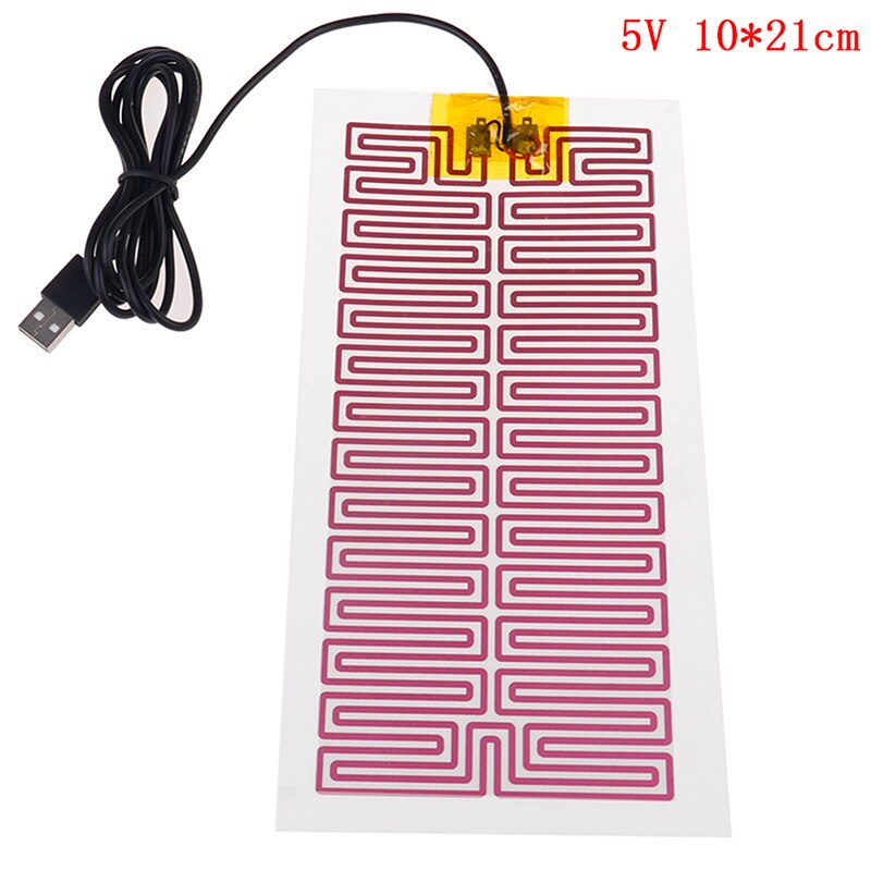 Usb 5/12v aquecedor de aquecimento almofada massagem para aquecer o corpo pé inverno placa quente portátil para mouse pad sapatos golves cuidados de saúde: 1pcs 10x21cm 5V