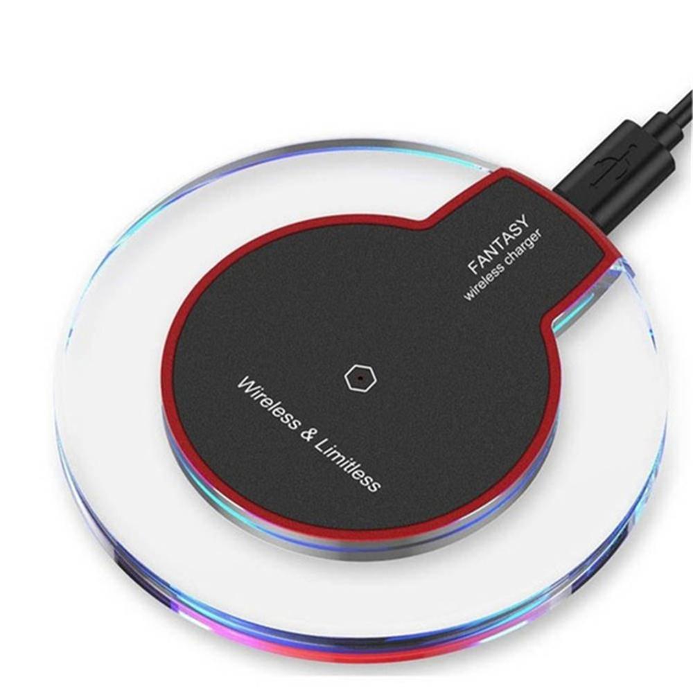 Chargeur sans fil cristal chargeur récepteur Pad adaptateur pour iPhone 11 Pro X XS MAX XR 8 pour android MicroType C Qi-appareil compatible