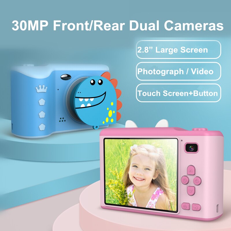 2.8 Inch Touch Screen Kinderen Camera 30MP Hd Digitale Foto Video Camera Speelgoed Voor Meisjes Jongens kinderen Camera