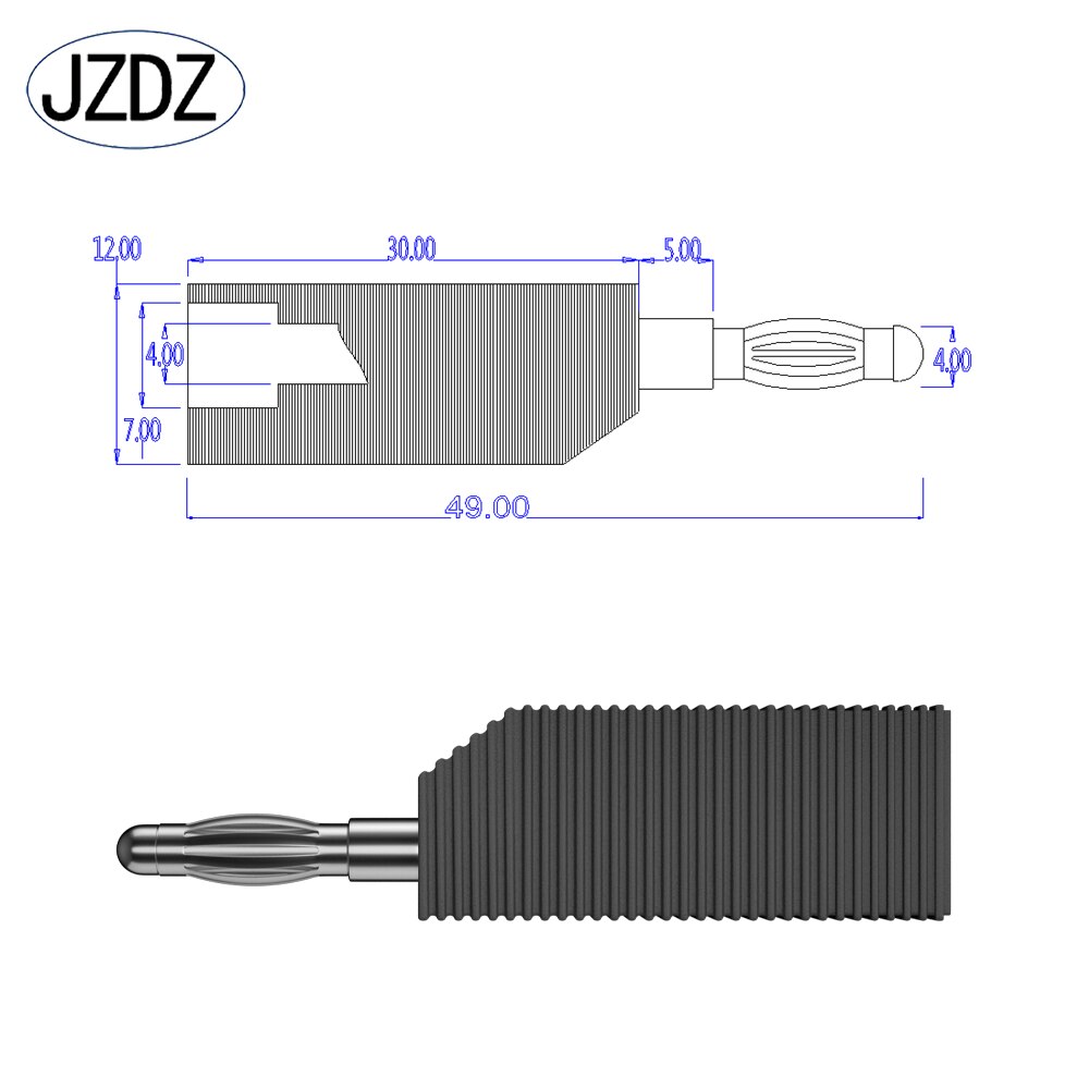 Jzdz 10Pcs 4Mm Banaanstekker Koper Elektrische Connector Adapter 5 Kleuren J.10028
