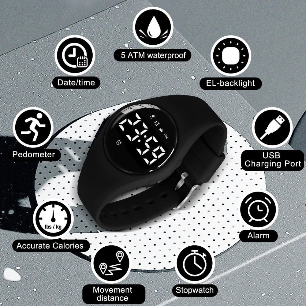 Wasserdichte Kinder uhren digitale Sport uhr für Mädchen Jungen Fitness-Tracker mit Wecker Stoppuhr für Jugendliche im Alter von 5-12 Jahren