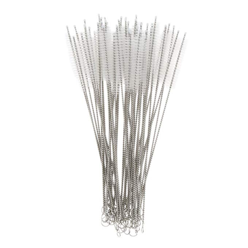 GOALONE-cepillo de pajita reutilizable de acero inoxidable, cepillo de limpieza, ecológico, de nailon, para pajita, 100 unids/set por juego