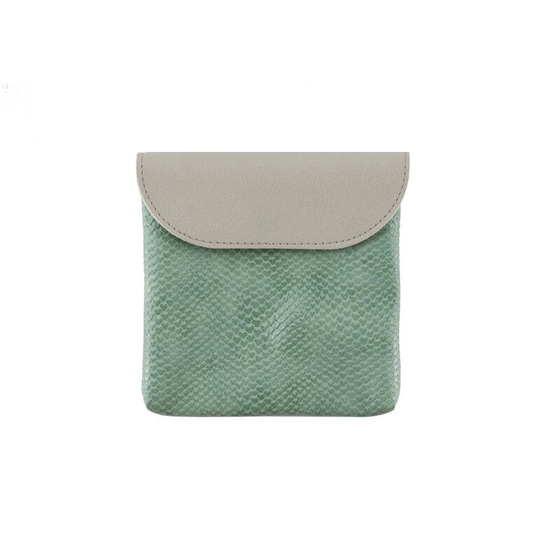 Borsa per trucco piccola in pelle di moda ragazza donna borsa per cosmetici organizzatore rossetto tovagliolo sanitario borse per sacchetti borse per trucco portatili: green