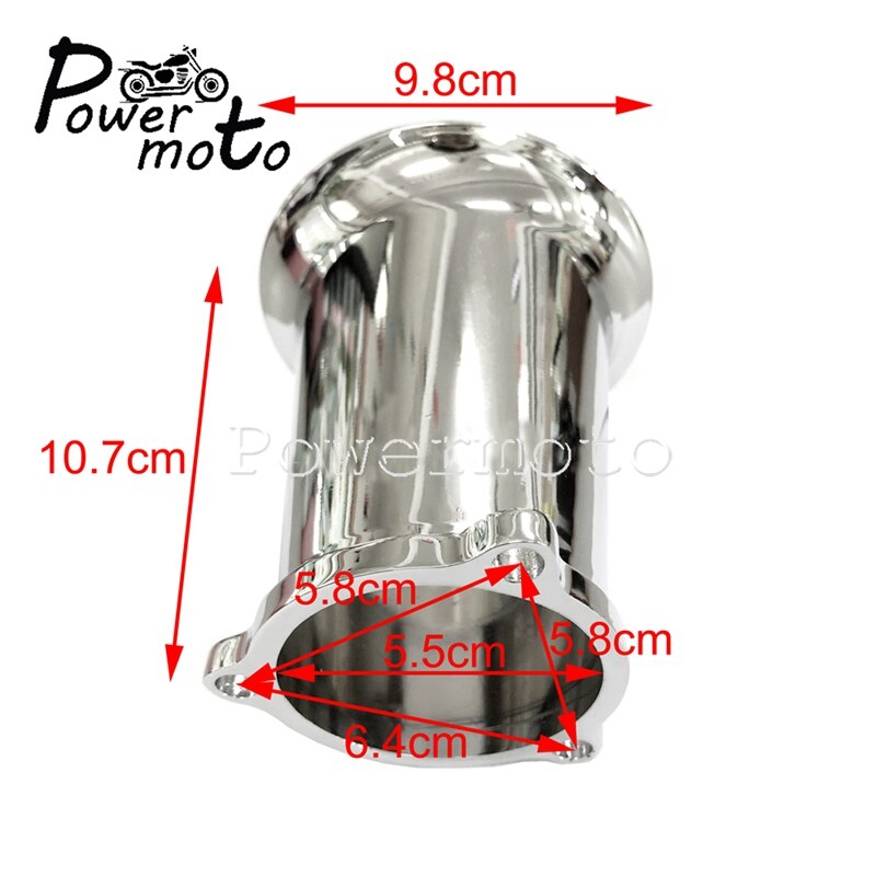 Chrome Motorcycle Carb Carburetor Velocity Stack C... Grandado