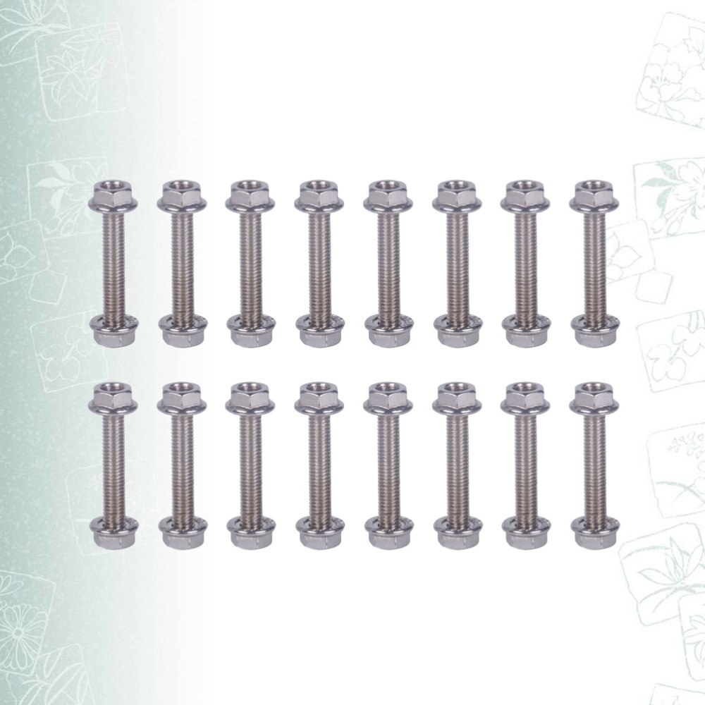 Juego de tornillos de colector de escape de acero inoxidable, 16 uds, compatibles con 4,6, 5.4L, V8