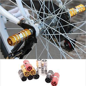 2 pcs/par novo alumínio antiderrapante mtb bicicleta pedal dianteiro eixo traseiro pé pegs bmx footrest alavanca do cilindro acessórios da bicicleta